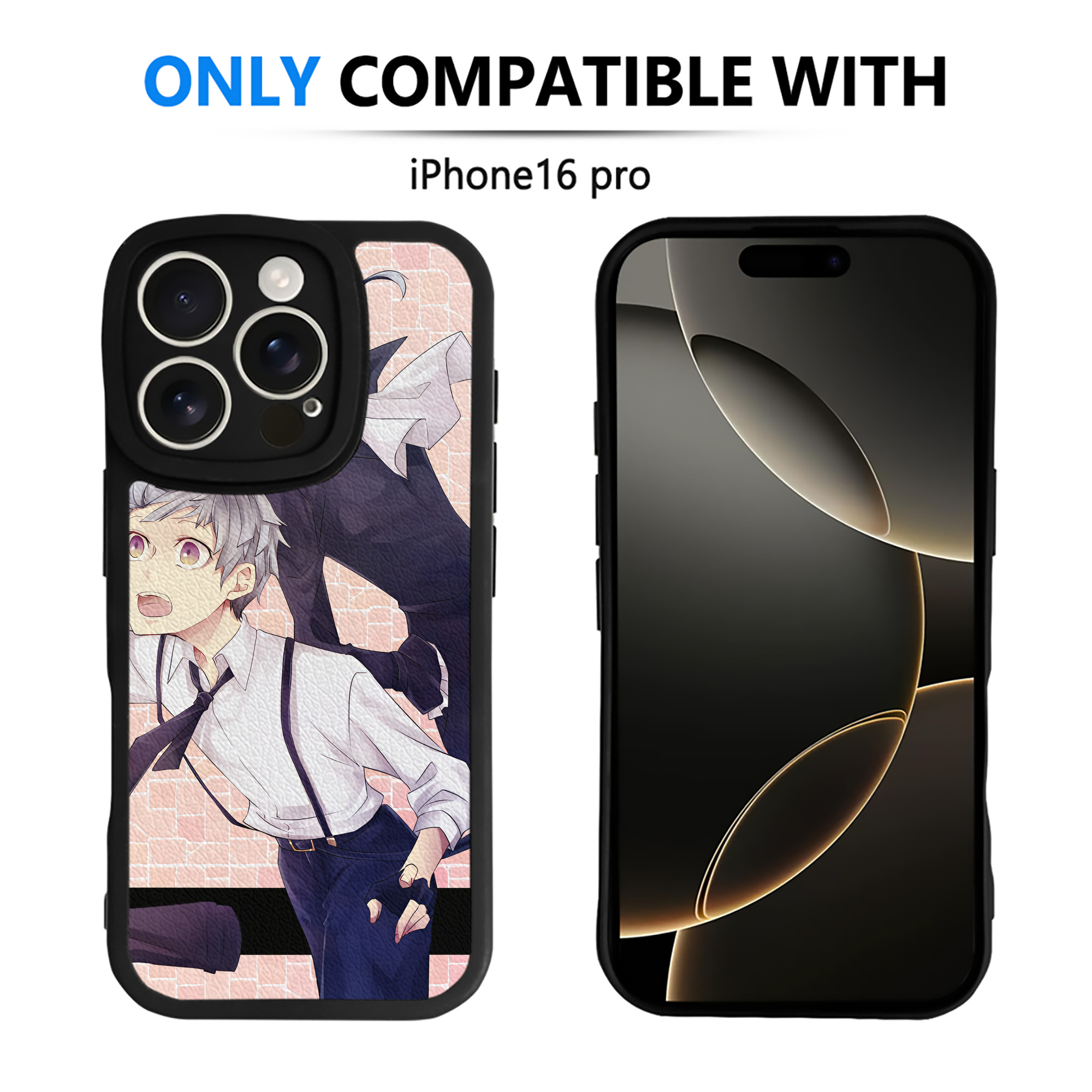 （画像用） 文豪ストレイドッグス Bungo Stray Dogs 【iPhone 16シリーズ対応】シリコンスマホケース（レザー調） 材質：シリコン